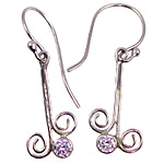 Green Earth Jewelry Diamond Swirl Earrings