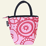 Mimi the Sardine -- Medium Modern Cloth Lunch Bag, Flower Power