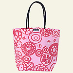Mimi the Sardine -- Medium Modern Cloth Lunch Bag, Flower Power