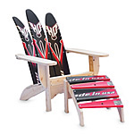 Adirondack Ski Chair and Ottoman